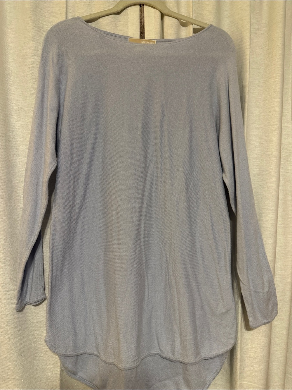 Michael Kors Light Blue Long Sleeve Knit Camisole